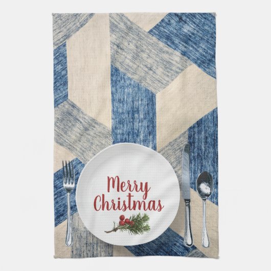 Linge De Cuisine Cadre de Noël (Vertical)