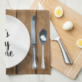 Linge De Cuisine Cadre Du Dîner En Chêne (Quart Plié)