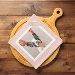 Linge De Cuisine Cadre rose Pastel moderne | Photo personnelle de c<br><div class="desc">Cadre rose Pastel moderne | Photo personnelle de chien</div>