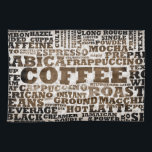 Linge De Cuisine Café<br><div class="desc">Le café dactylographie comme la crème,  le latte,  le cappucino,  etc. tout énumérés à un arrière-plan orienté grunge. Idéal pour le café hanté !</div>