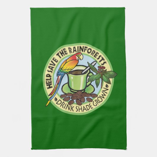 Linge De Cuisine Café à l'ombre (Vertical)