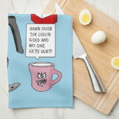 Linge De Cuisine Café amusant (Quart Plié)