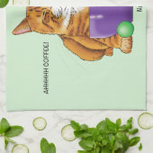 Linge De Cuisine Café au gingembre orange amusant (Plié)