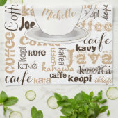 Linge De Cuisine Café autour du monde Nom (Plié)