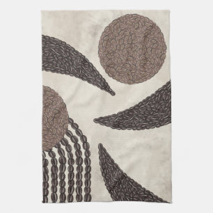 Linge De Cuisine Café-Bio-Moderne-Géométrique-Neutre