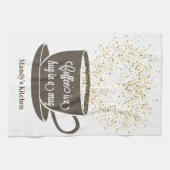 Linge De Cuisine Café Coupe Parties scintillant Brown Coeur Serviet (Horizontal)