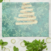 Linge De Cuisine Café de Noël de maman Festive Snowflakes (Plié)