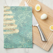 Linge De Cuisine Café de Noël de maman Festive Snowflakes (Quart Plié)