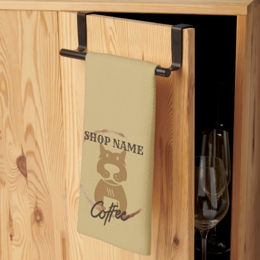 Linge De Cuisine Cafe de thé de chien simple moderne (Pliage en tiers)