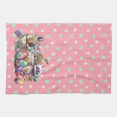 Linge De Cuisine Café Easter Bunny Aquarelle Boissons (Horizontal)