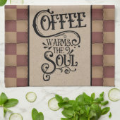 Linge De Cuisine Café Échauffe L'Âme - Style Primitif (Plié)