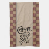 Linge De Cuisine Café Échauffe L'Âme - Style Primitif (Vertical)