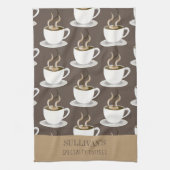 Linge De Cuisine Café | Espresso | Motif Capuccino - Monogramme (Vertical)