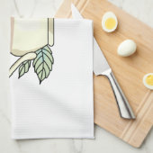 Linge De Cuisine Café Et Rose (Quart Plié)