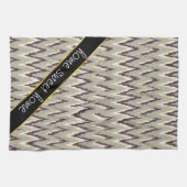 Linge De Cuisine Café et Sage iKat ZigZag Motif (Horizontal)