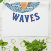 Linge De Cuisine Café et Vagues (Plié)