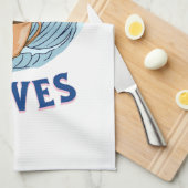 Linge De Cuisine Café et Vagues (Quart Plié)