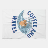 Linge De Cuisine Café et Vagues (Horizontal)