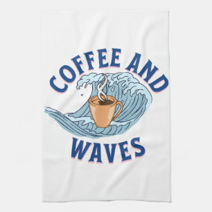 Linge De Cuisine Café et Vagues