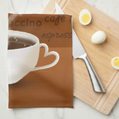 Linge De Cuisine Café ? Fumée en forme de coeur (Quart Plié)