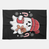 Linge De Cuisine Café glacé Fantôme de Noël Retro Café de Noël (Horizontal)