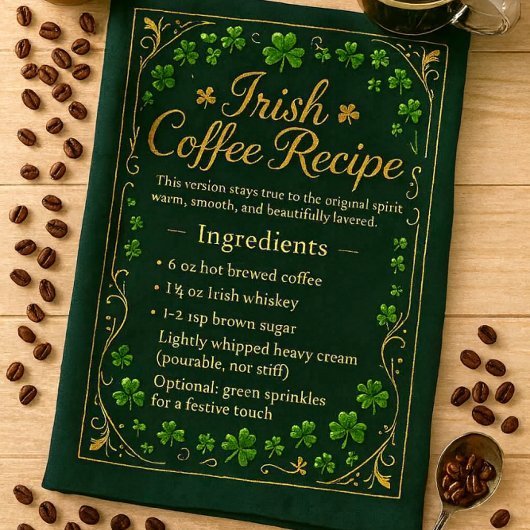 Linge De Cuisine Café Irlandais Saint-Patrick