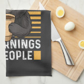 Linge De Cuisine Café - Je n'aime pas les gens du matin (Quart Plié)