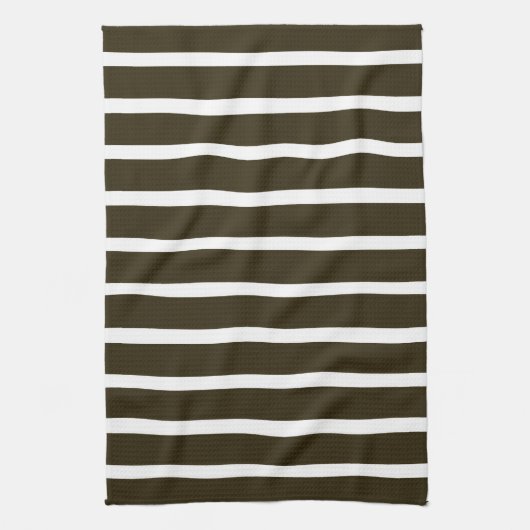 Linge De Cuisine Café Mocha Neutral Stripes (Vertical)