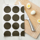 Linge De Cuisine Café Mocha Points Neutres (Quart Plié)