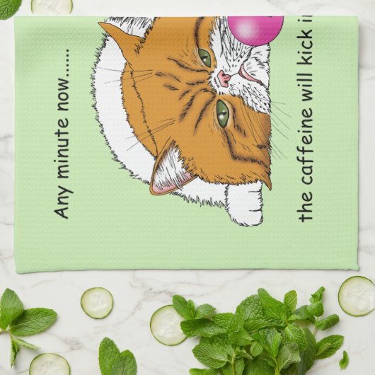 Linge De Cuisine Café orange Bleu Mug (Plié)