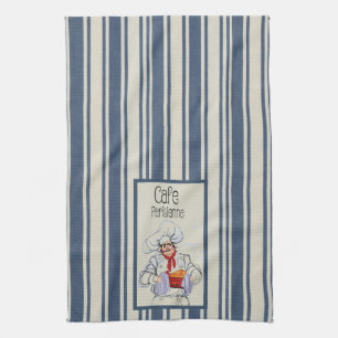 Linge De Cuisine Café Parisienne Fat Chef Français Vintage