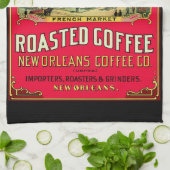Linge De Cuisine Café rôti au marché français (Plié)