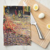 Linge De Cuisine Café Terrasse à la nuit par Vincent van Gogh (Quart Plié)