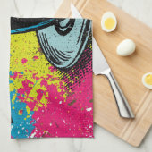 Linge De Cuisine "Café Time" Vibrant Pop Art Conception de Mug (Quart Plié)