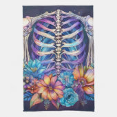 Linge De Cuisine Cage de côtes et conception de fleurs (Vertical)