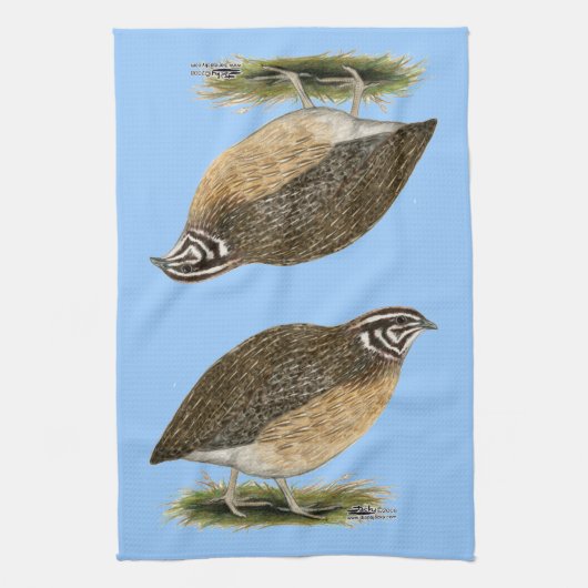 Linge De Cuisine Cailles de pharaon de Coturnix (Vertical)