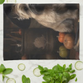 Linge De Cuisine Cairn Terrier Citrouilles Halloween effroi (Plié)