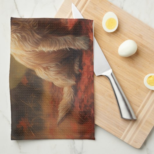 Linge De Cuisine Cairn Terrier en automne Leaves automne Inspire (Quart Plié)