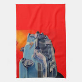 Linge De Cuisine Calandre Cadillac bleue des années 1950 (Vertical)