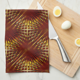 Linge De Cuisine calandre dorée rougeâtre à l'air bouffé ou gonflé