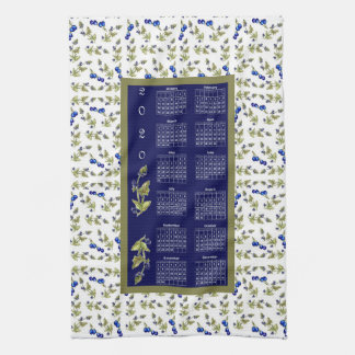 Linge De Cuisine Calendrier 2020 Myrtilles Équeutées Bordure de Feu
