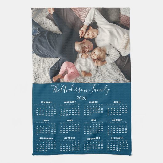 Linge De Cuisine Calendrier 2020 Votre Photo Nom De Famille (Vertical)