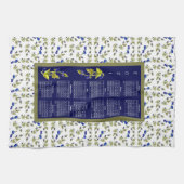 Linge De Cuisine Calendrier 2021 Les bleuets à la frontière des Feu (Horizontal)