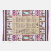 Linge De Cuisine Calendrier 2024 Paris Tour Eiffel Pointillisme Art (Horizontal)