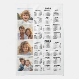 Linge De Cuisine Calendrier 2025 2026 avec 4 Collage de photos