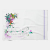 Linge De Cuisine Calendrier 2025, belle aquarelle florale (Horizontal)
