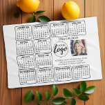 Linge De Cuisine Calendrier 2025 - logo, photo business<br><div class="desc">Un logo et un collage photo avec un calendrier 2025 et de la place pour ajouter quelques lignes de texte. Un objet amusant pour le Nouvel An à utiliser comme cadeau de société. Ajoutez 2 photos carrés ou une photo et un logo à ce design.</div>