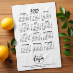 Linge De Cuisine Calendrier 2025 - logo, promotion commerciale<br><div class="desc">Un logo pour ce calendrier 2025 — avec place pour ajouter quelques lignes de texte. Un objet amusant pour le Nouvel An à utiliser comme cadeau de société. Ajoutez un logo à cette conception.</div>