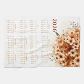 Linge De Cuisine Calendrier 2026 avec fleurs (Horizontal)