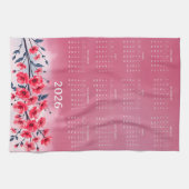 Linge De Cuisine Calendrier 2026 avec fleurs (Horizontal)